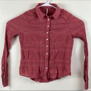 Free People Button Down Long Sleeve Shirt